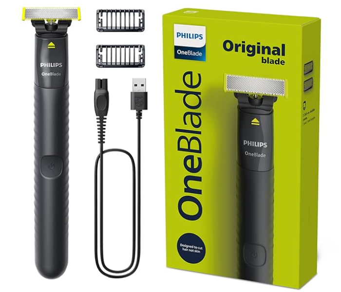 Philips OneBlade QP1424/10 Face Hybrid Trimmer - Black - Zoom Image 2