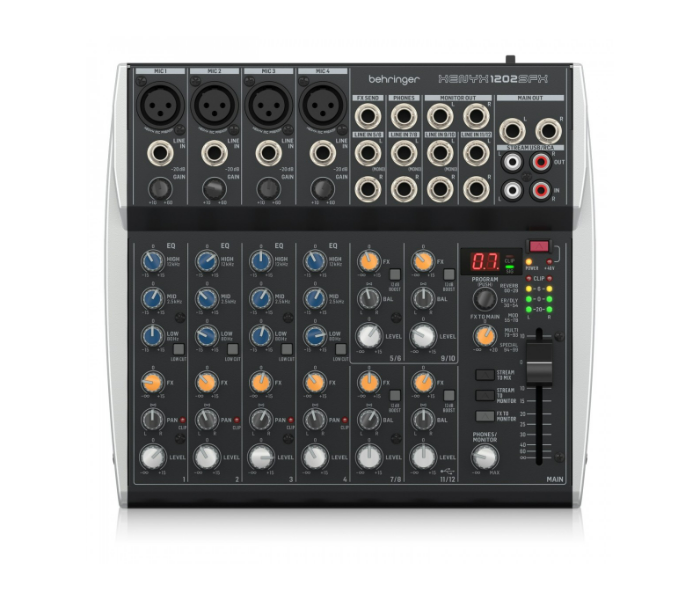  Behringer Xenyx 1202SFX 12-channel Analog Streaming Mixer - Black - Zoom Image 1