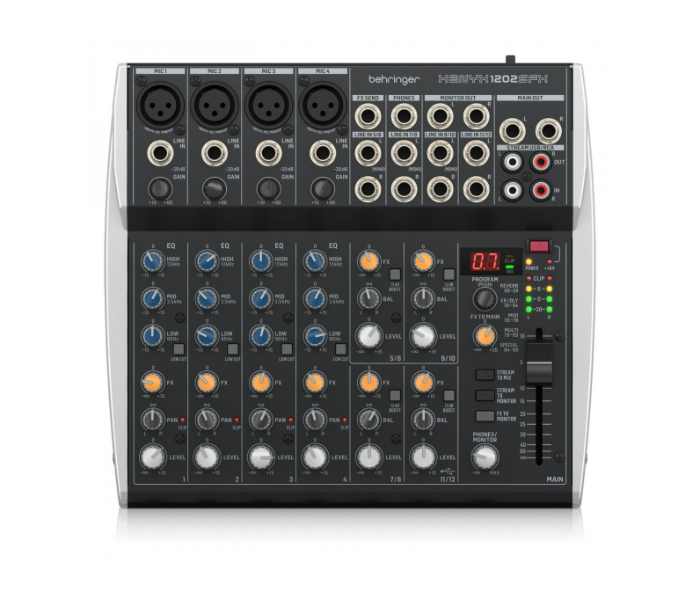  Behringer Xenyx 1202SFX 12-channel Analog Streaming Mixer - Black - Zoom Image 3