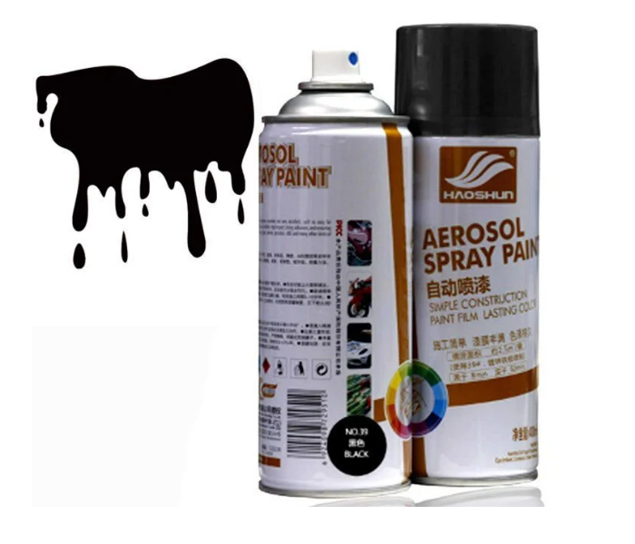 HAOSHUN High Quality Aerosol Spray Paint High Temperature 450ML - Black - Zoom Image 3