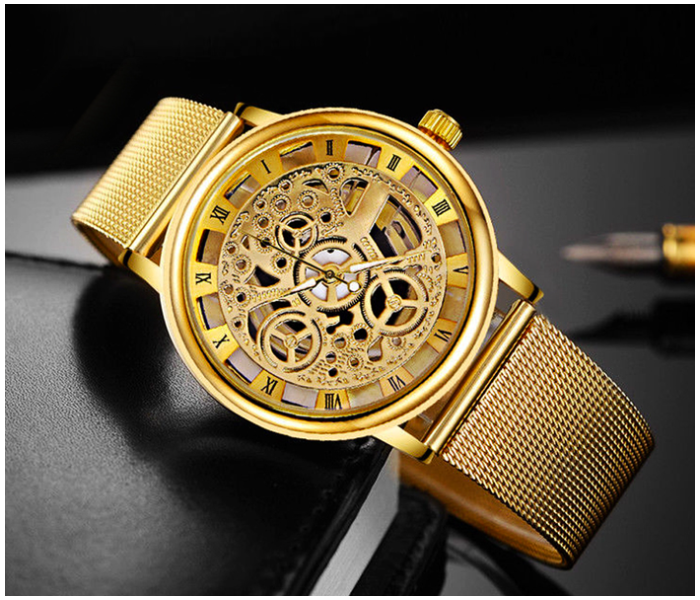 Jongo Machinery Design Analog Watch - Gold - Zoom Image 1