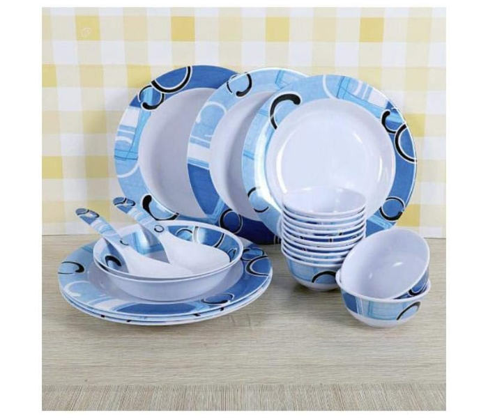 Royal mark 22-Piece Melamine Ware Dinner Set - Blue/White - Zoom Image 3