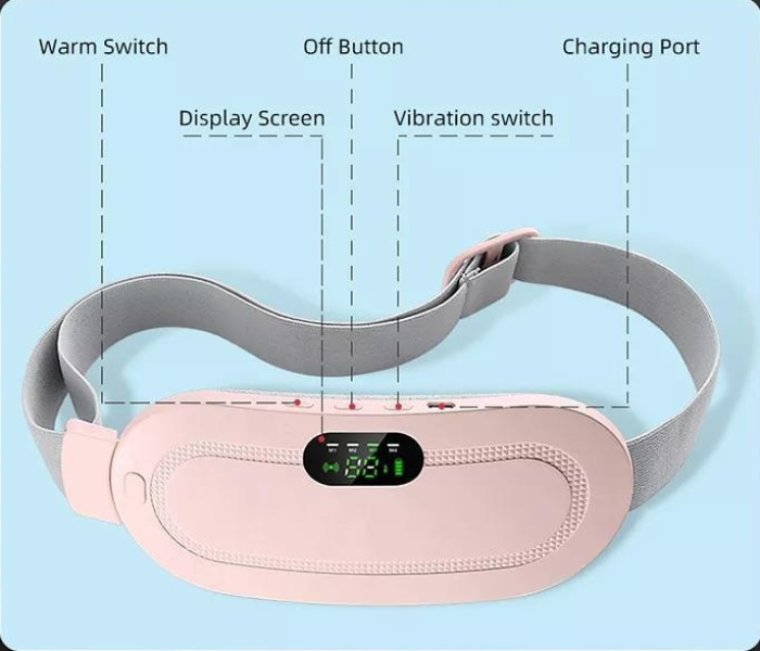 InstaHeat Massager Belt for Menstrual Pain Relief - Pink - Zoom Image 4