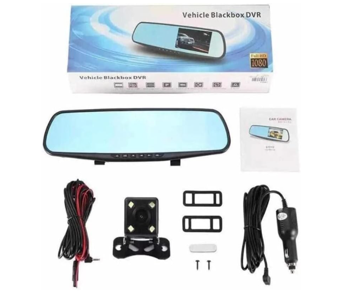 Vehicle Blackbox DVR Car Mirror Camera 1080P Dual Dash Camera Front & Rear View Camera HD Video Recorder 170° Wide Angle Support Night Vision G-Sensor Loop Recording - Zoom Image 7