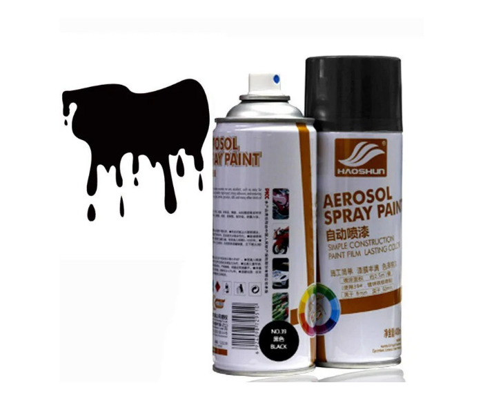 HAOSHUN High Quality Aerosol Spray Paint High Temperature 450ML - Black - Zoom Image 5