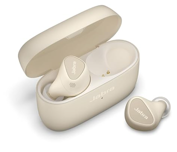 Jabra Elite 5 True Wireless in-Ear Bluetooth Earbuds - Gold Beige - Zoom Image 1