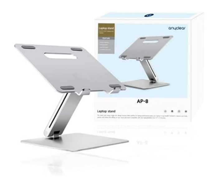 Height Adjustable Laptop Stand Premium Aluminum AP-8 Pedestal for Laptop and Tablet - Silver - Zoom Image 7