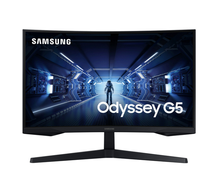 Samsung LC27G55TQBMXUE 27inch 144Hz G5 Odyssey Gaming 1000R Curved Screen Monitor - Black - Zoom Image 1