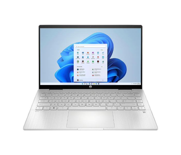  HP 14-dy2050wm Pavilion x360 Convertible Laptop 14Inch FHD Intel Core i5-1235U 8GB RAM 256GB SSD English Keyboard Windows 11 Home - Silver  - Zoom Image 1