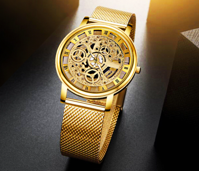 Jongo Machinery Design Analog Watch - Gold - Zoom Image 3