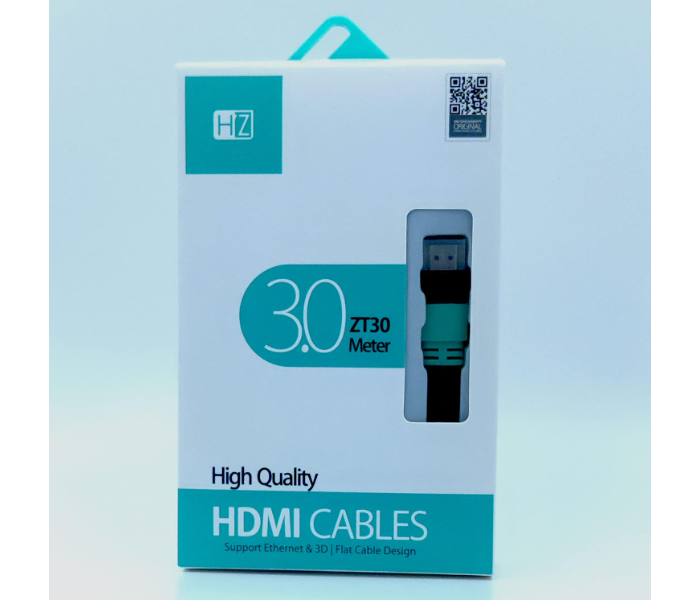 Heatz ZT30 HDMI Cable 3m Flat Type -Black  - Zoom Image 3