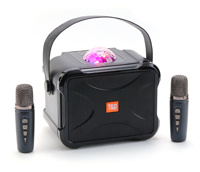 TG543 Wireless Bluetooth Speaker Integrated Handheld Dual Mic Colorful Karaoke Outdoor Portable Mini Subwoofer- Assorted - Zoom Image 4