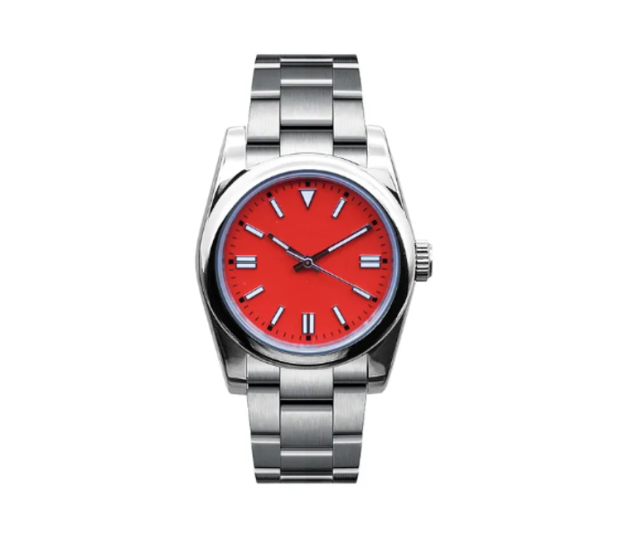 Empower Waterproof Stainless Steel Classic Wrist Watch For Women - Red And Silver - Zoom Image