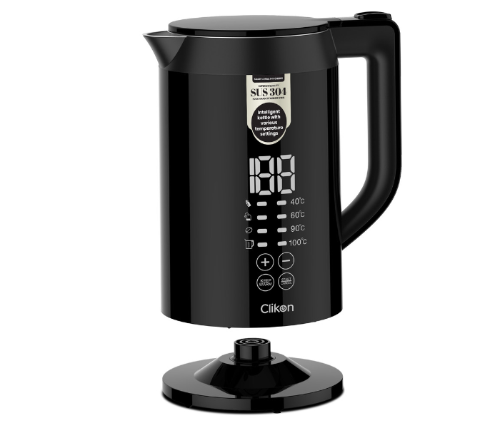 Clikon CK5148 2200W Digital Electric Kettle with Digital Temperature Display- Black - Zoom Image 2