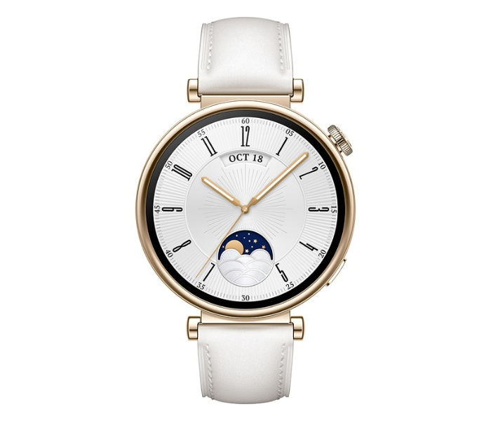 Huawei Watch GT 4 41mm With White Leather Strap - White - Zoom Image 4