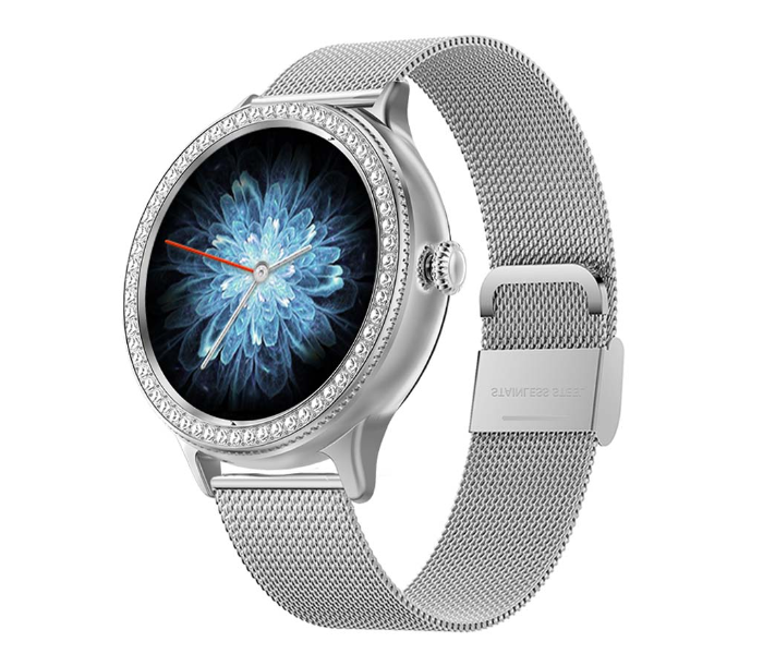 Xcell Zohra Silver Smart Watch-Stainless Steel Strap - Zoom Image 1