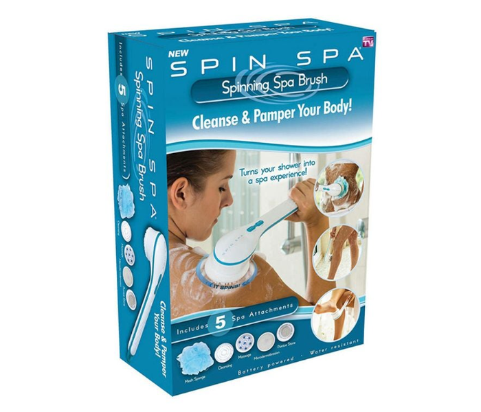 Body Spinning Spa Brush White/Blue - Zoom Image