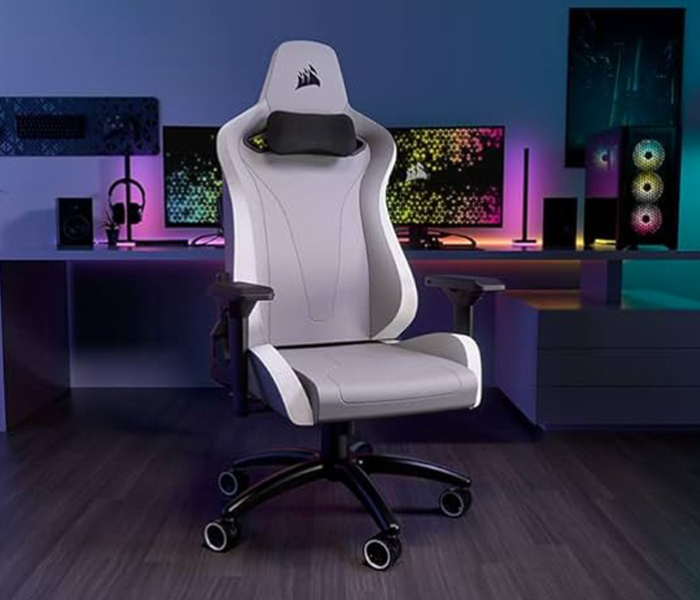 Corsair TC200 Fabric Gaming Chair Standard Fit - Light Grey - Zoom Image 1