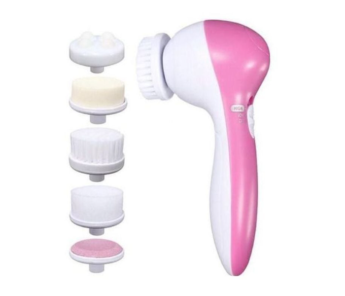 5-In-1 Beauty Care Massager For Face And Body White/Pink - Zoom Image