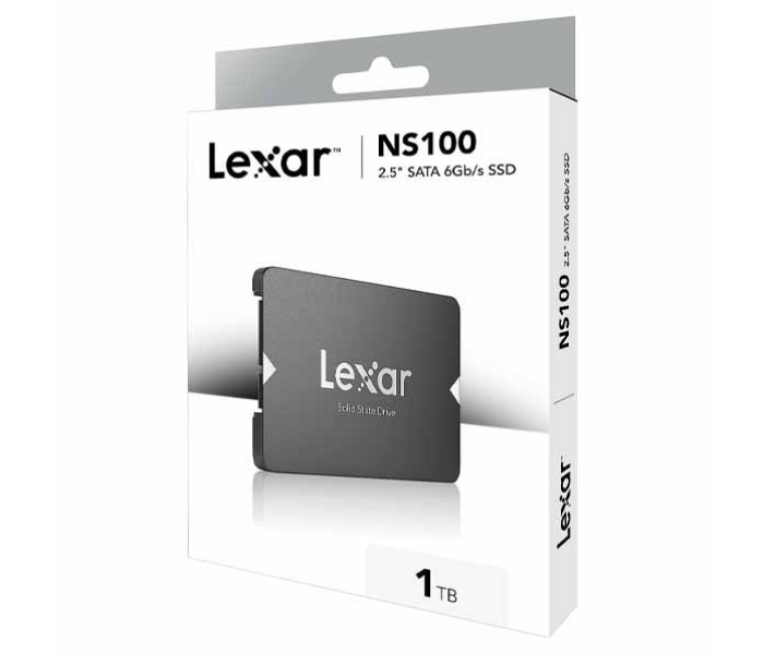 Lexar NS100 LNS100-1TRB 2.5 SATA III 6Gb/s Internal SSD 1TB  – Black - Zoom Image 1