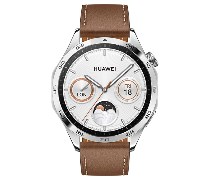 Huawei Watch GT 4 46mm with Brown Leather Strap - Brown - Zoom Image 5