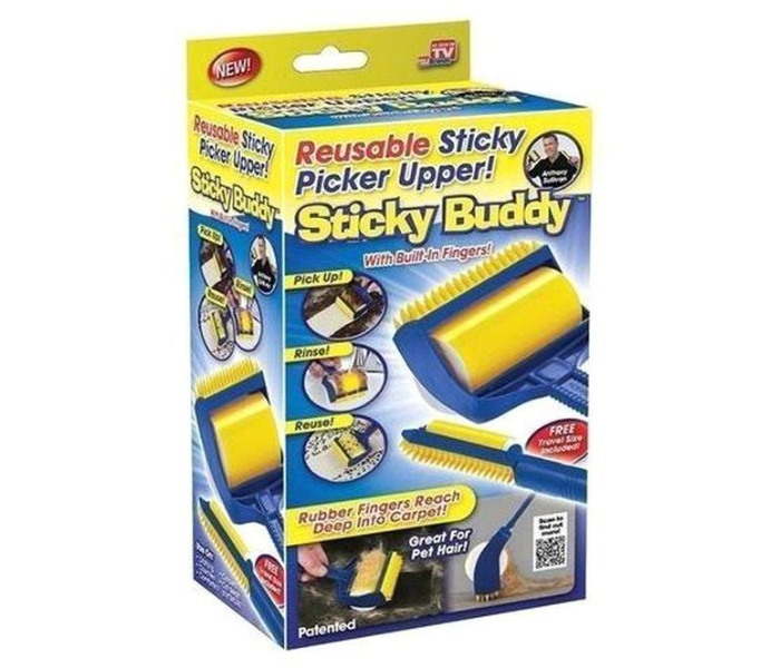 2-Piece Sticky Buddy Lint Roller Blue/Yellow - Zoom Image