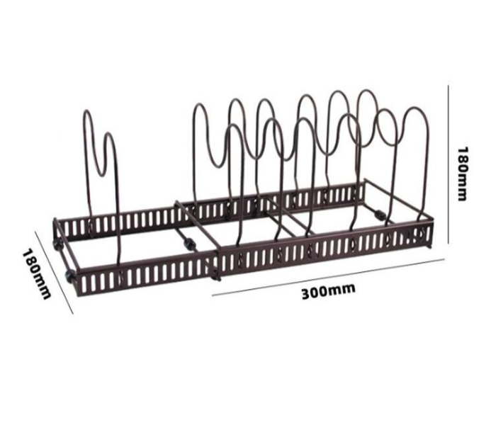 Telescopic Tabletop Pot Organizer Rack - Zoom Image 2