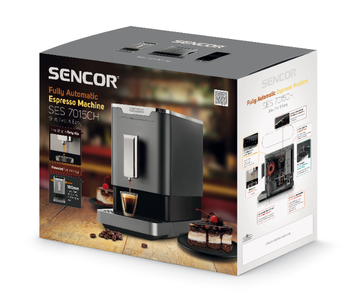 Sencor SES 7015CH Automatic Espresso Maker - Black and Silver - Zoom Image 9