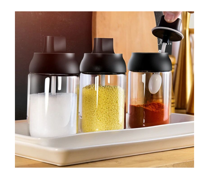 Glass Moisture-proof Bottle Sealed Seasoning Box - 3 pcs set - Zoom Image 9