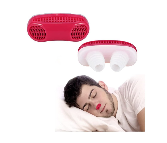 Advanced 2-in-1 Anti Snoring Nasal Ventilation and Air Purifier Natural and Comfortable Sleep Red - Zoom Image