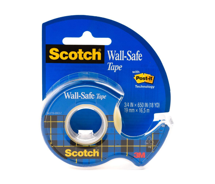 3M Scotch Wall Safe Tape W/Dispenser (1.9 cm x 16.5 m) - Zoom Image