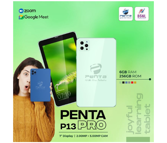 BSNL Penta P13 Pro 7 inch 6GB RAM 256GB 5G Tablet - Assorted Colors  - Zoom Image 1