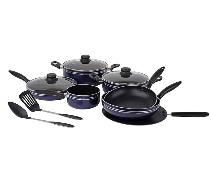 Royalford RF5858 set of 12 Pieces non stick Cookware - Dark blue - Zoom Image 1