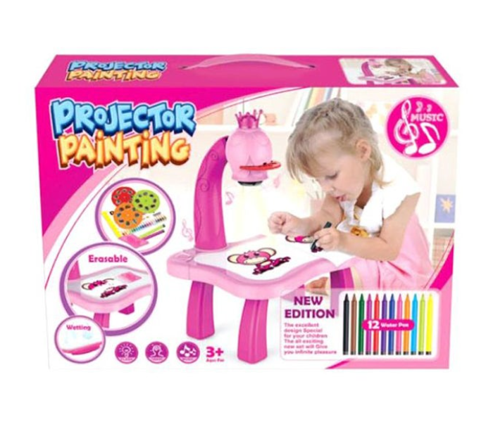 Adjustable Rotating Kids Projector Painting With 12 Colour Markers And 24 Patterns To Trace - Zoom Image