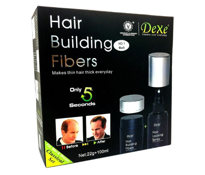 Hair Building Fibers With Locking Spray No.1 Black - Zoom Image