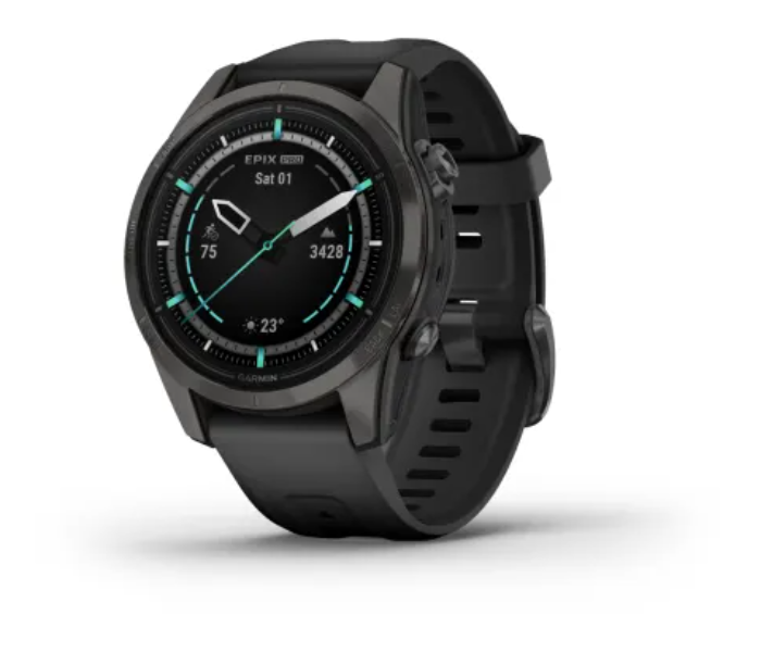 Garmin 010-02802-15 Epix Pro Gen 2 Sapphire Edition Carbon Grey DLC Titanium - Black - Zoom Image 1