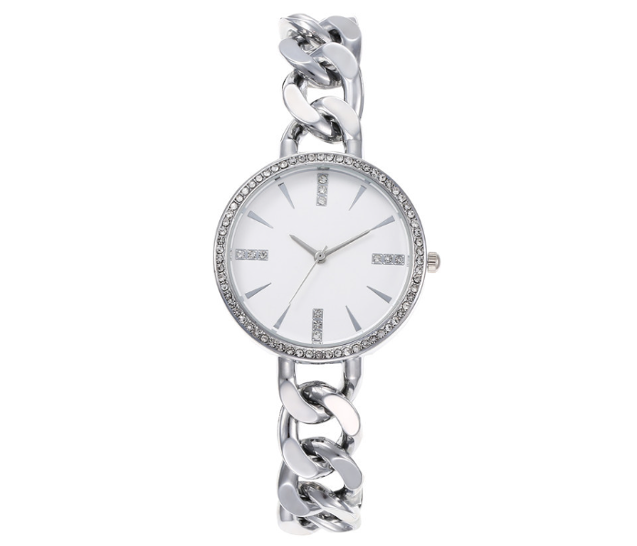 Ladies Elegant Fashion Quartz Wristwatch - Silver - Zoom Image