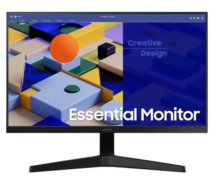 Samsung LS24C310EAMXUE S3 24inch Flat FHD Essential Monitor - Black - Zoom Image 1