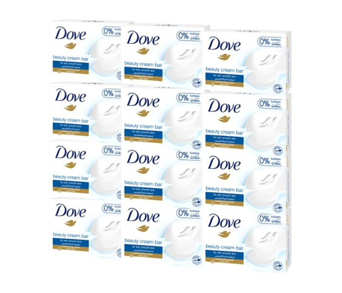 Dove Moisturizing Beauty Cream Bar Soap White 135g Pack of 12 - Zoom Image