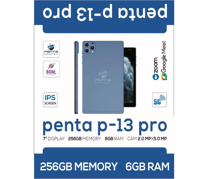 BSNL Penta P13 Pro 7 inch 6GB RAM 256GB 5G Tablet - Assorted Colors  - Zoom Image 2