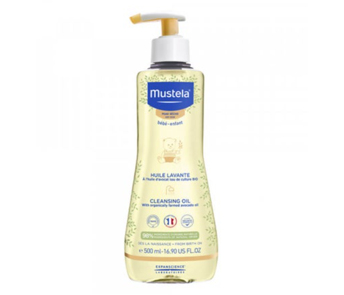 Mustela Baby Cleansing Oil With Farmed Avocado Oil, 500ml - Zoom Image