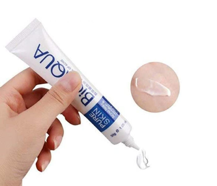 BIOAQUA Anti Acne Treatment Spot Removal Cream, Oil Control Shrink Pores Face Care Cream 30mg For Men And Women - Zoom Image 2