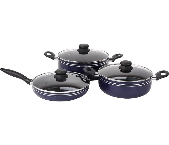 Royalford RF5858 set of 12 Pieces non stick Cookware - Dark blue - Zoom Image 2