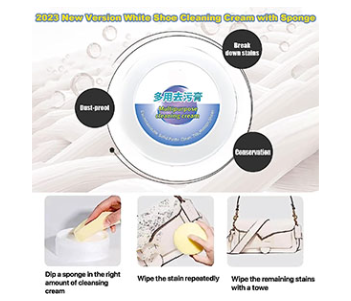 Multifunctional Reusable Cleaning Cream For White Shoes, Shoe Cleaner, Household Sports Shoes, Canvas Shoes Tools With Wiping Sponge - Zoom Image 6