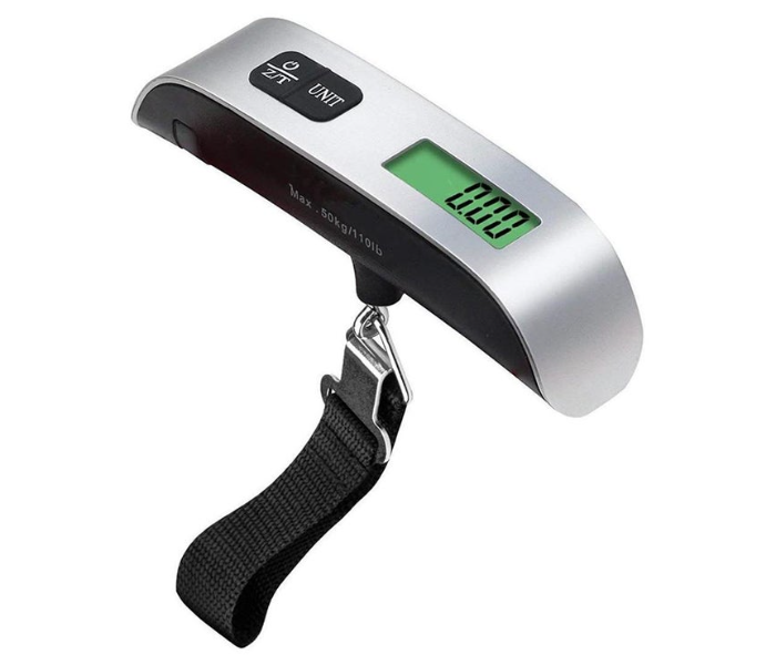 LCD Display Portable Digital Luggage Weighing Scale Black/Silver - Zoom Image