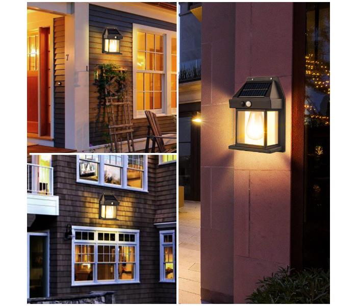 Outdoor Solar Wall Lamp Waterproof Tungsten Filament Lamp Induction Lamp Household Light Garden Wall Light - Zoom Image 6