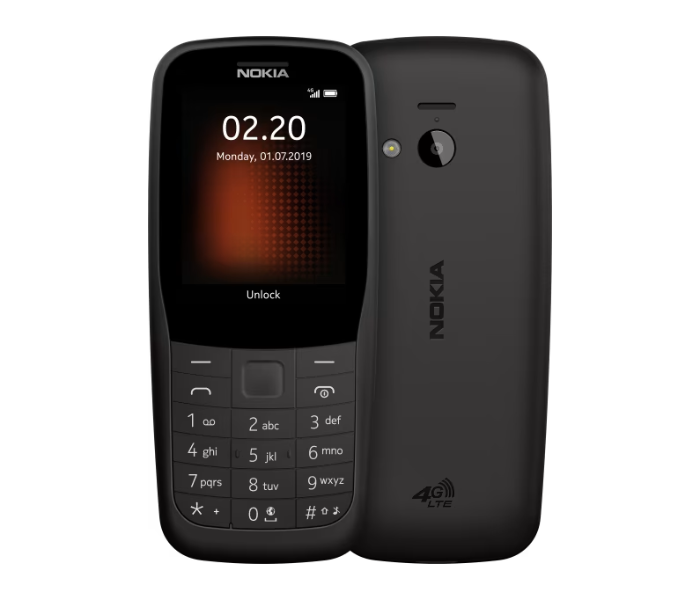 Nokia 220 Dual Sim Classic Phone - Black - Zoom Image 1