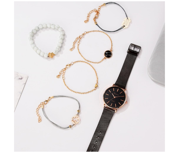 Jongo 6pcs Set Luxury Ladies Watch Women Simple Bracelet  - Zoom Image 4