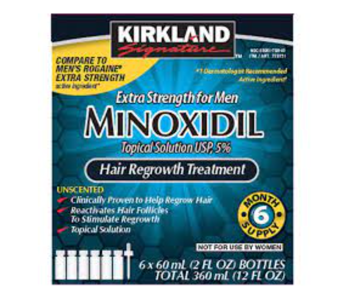 Kirkland Signature Pack Of 6 Minoxidil 5% Extra Strength Hair Regrowth Bottles - Zoom Image