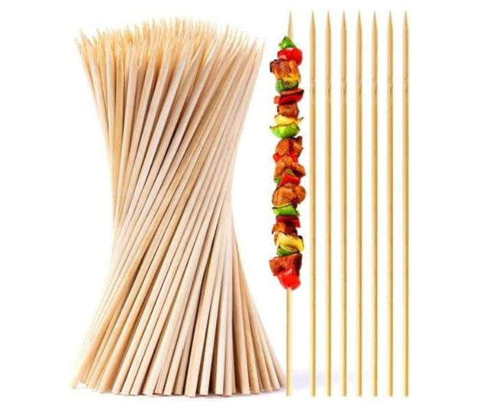 BBQ Bamboo Skewers Sticks - Barbeque Wooden - Zoom Image